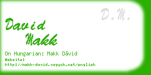 david makk business card